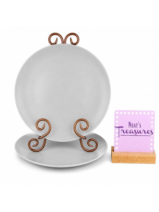 IKEA Other - Ikea of Sweden 12011 Solid Gray Matte Round Stoneware 10.25" Dinner Plates Set 2